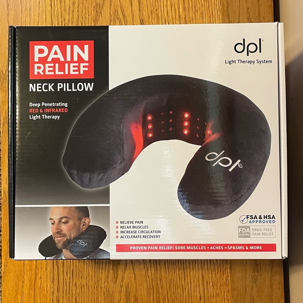 DPL Neck Red Light LED pillow- corded- like new!